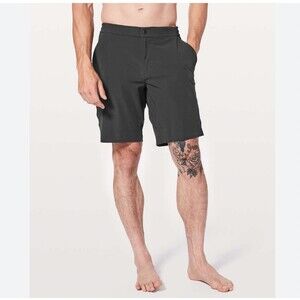 Lululemon Commission Swim Shorts Mens 32 Gray Pockets Stretch Lightweight Casual